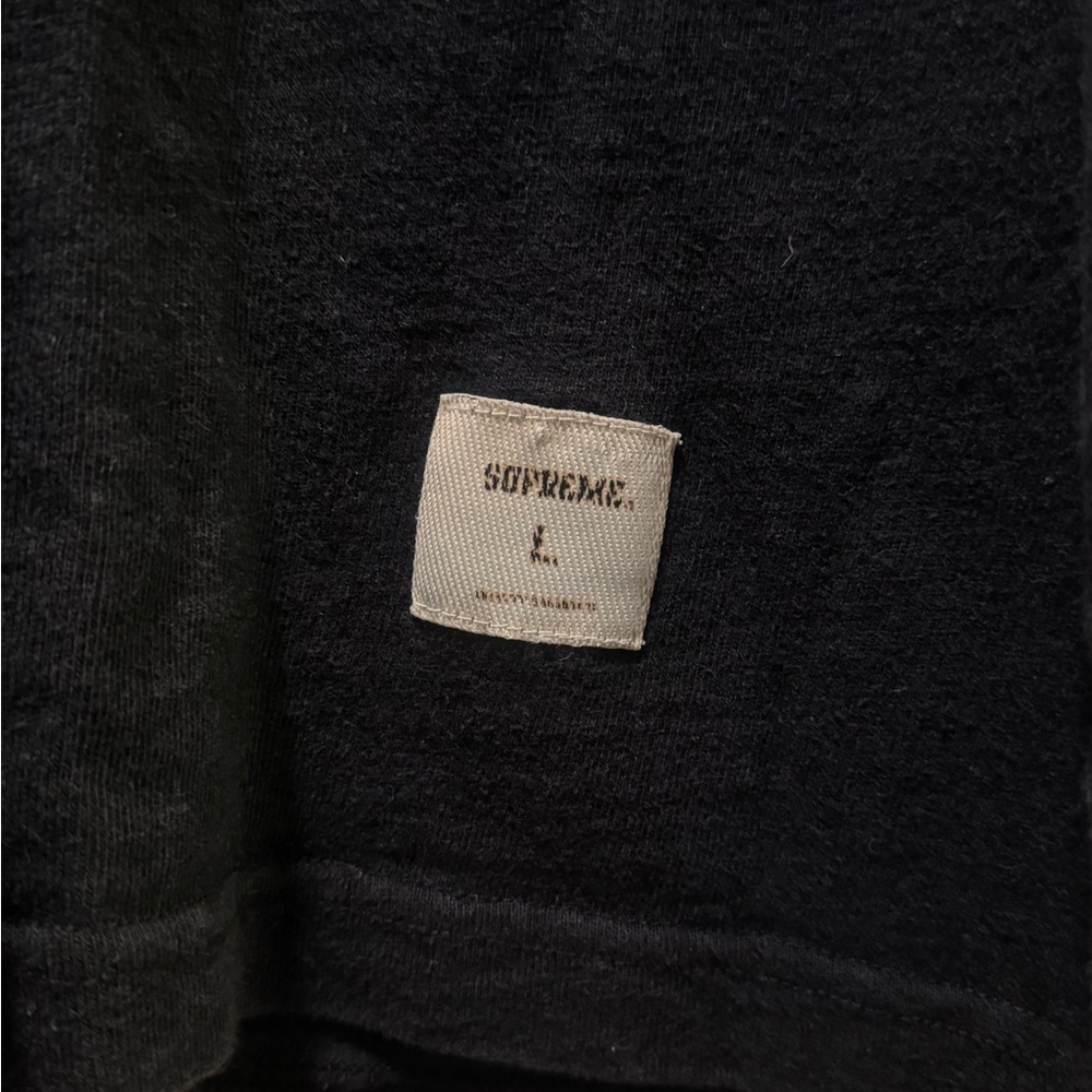 Supreme embroidered paisley navy Long Sleeve Shirt large - Picture 4 of 4
